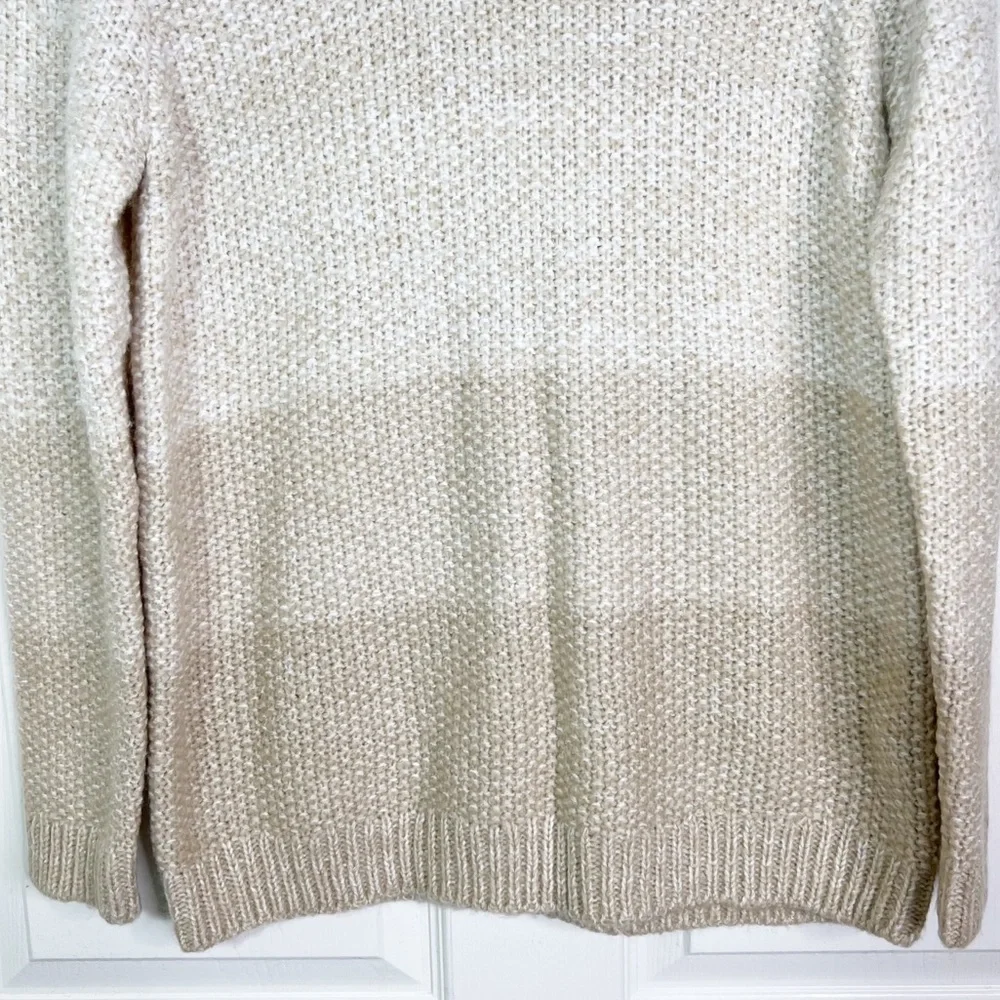 Calvin Klein Cowl Neck Chunky Knit Neutral Tone Sweater Size S